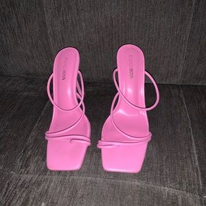 Fashion Nova, Pink, Squared Toe Heels. Size: 8